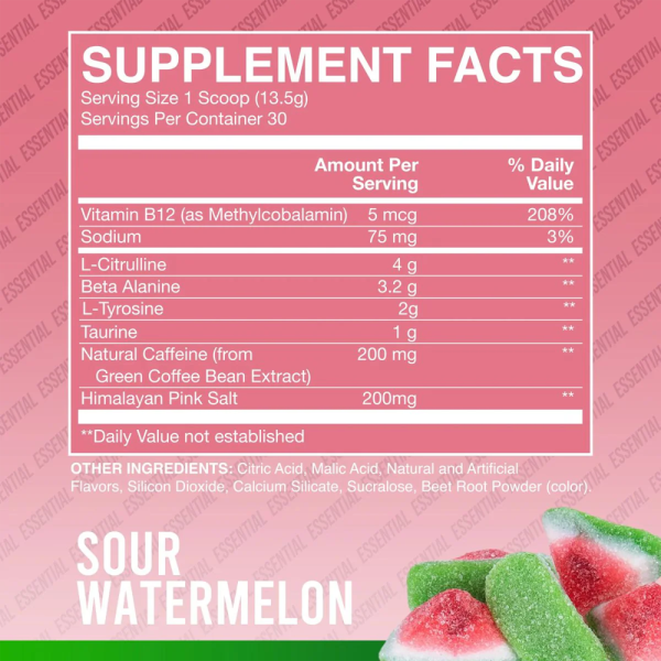 RAW NUTRITION | ESSENTIAL PRE - WORKOUT - Imagen 2