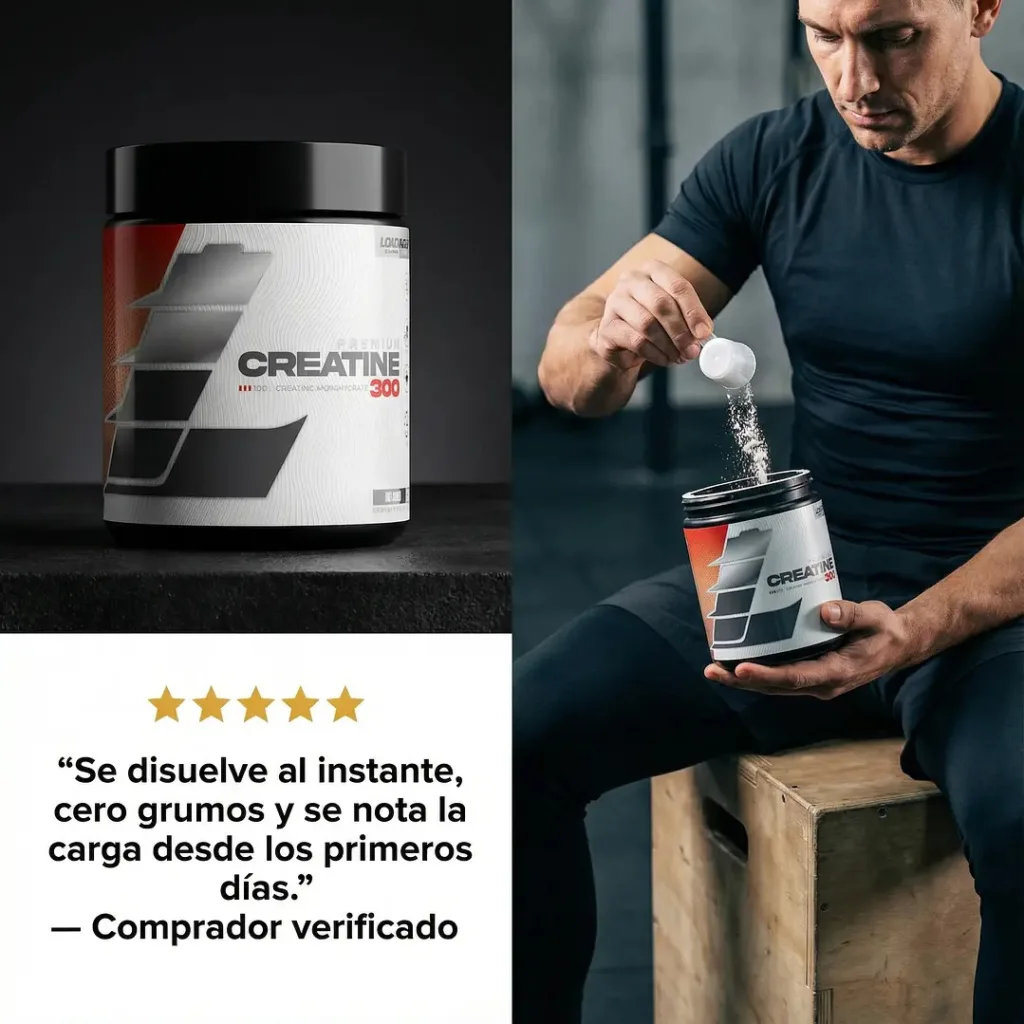 CREATINA MONOHIDRATADA | 300 GRAMOS | LOADING UP - Imagen 4