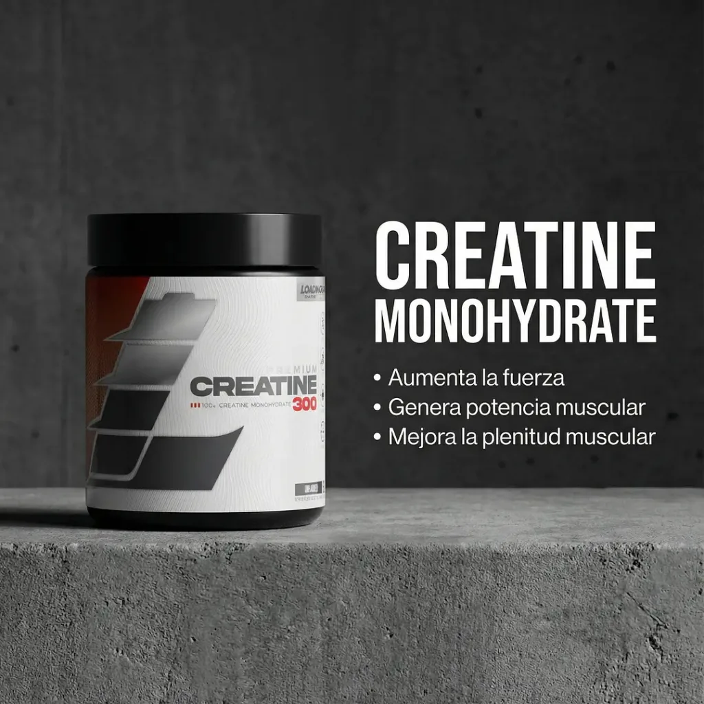 CREATINA MONOHIDRATADA | 300 GRAMOS | LOADING UP - Imagen 5